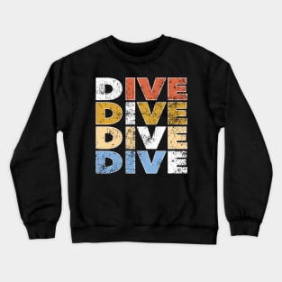 Diver Retro Diving Sea Snorkeling Gift Crewneck Sweatshirt